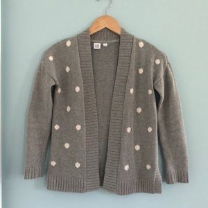Gap kids grey open cardigan